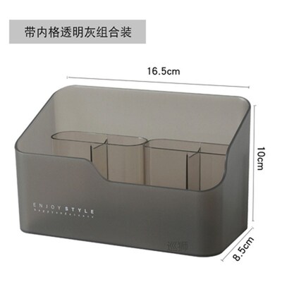 Desktop boxes jewelry lipstick mask brush shelf plastic