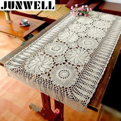 Cotton handcraft crochet Tablecloths Shabby Vintage Cro