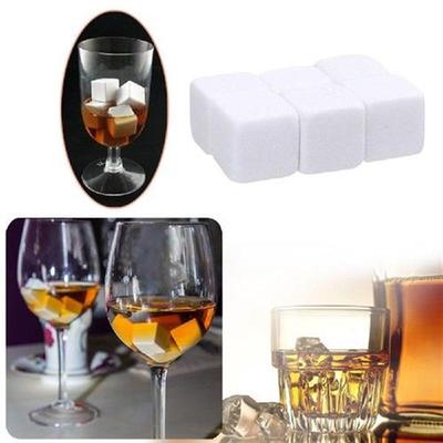 Reusable 6pcs Whisky Ice Stones With Bag Sipping Whisky
