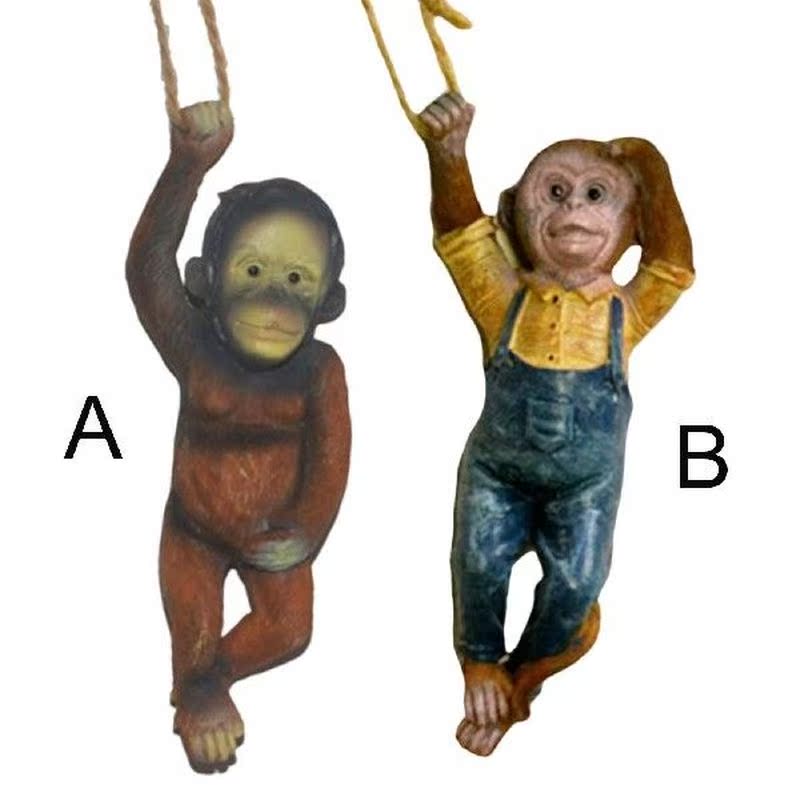 Polyresin Hanging Animal Monkey Statue Indoor Outdoor