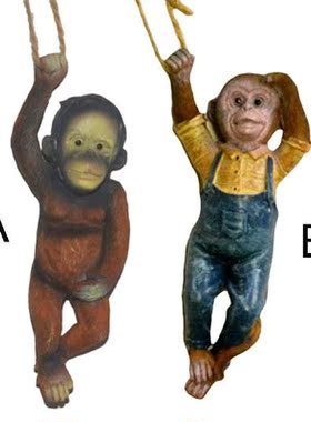 Polyresin Hanging Animal Monkey Statue Indoor Outdoor