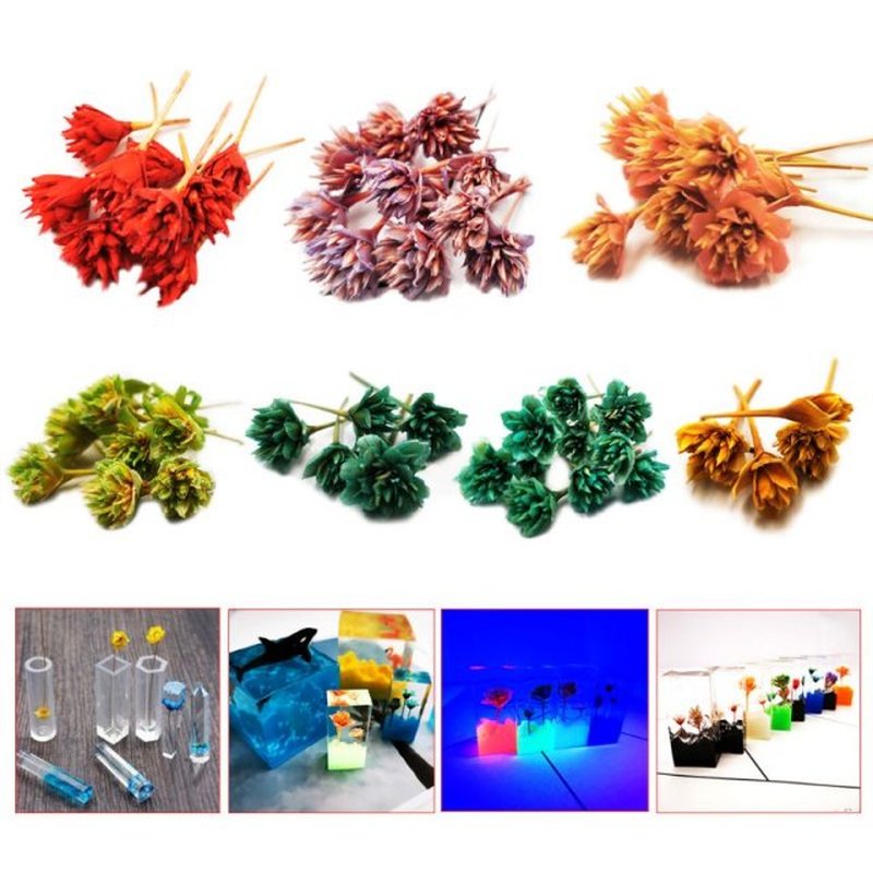 10 Pcs/box Dry Flower Handmade Flowers DIY Handicrafts Silic