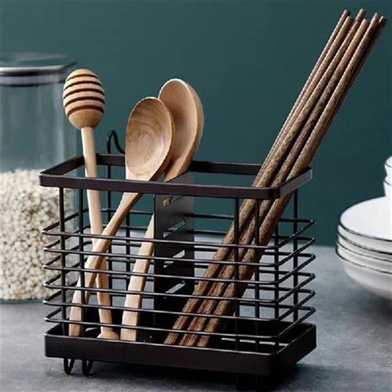 Kitchen Hanging Iron Drain Chopsticks Cage Hangable Hollow
