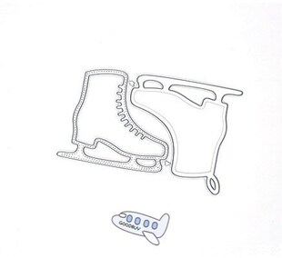 Ice Skate Shaker Popcorn Box Metal Cutting Dies Stencils for