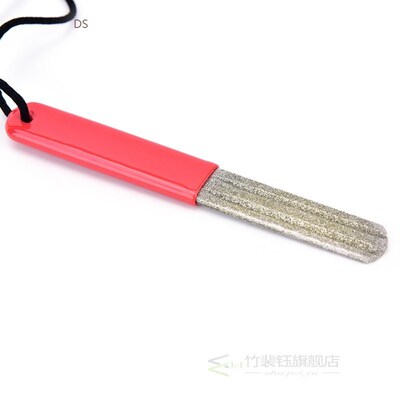 New 2 Sided Groove Diamond Fishing Hook Hone Fishhook Sharpe