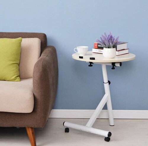 Removable lift coffee table with wheels tea table round bed
