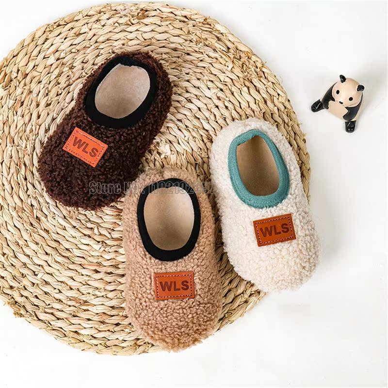 Winter Children Floor Baby Slippers Infant Toddler Plush