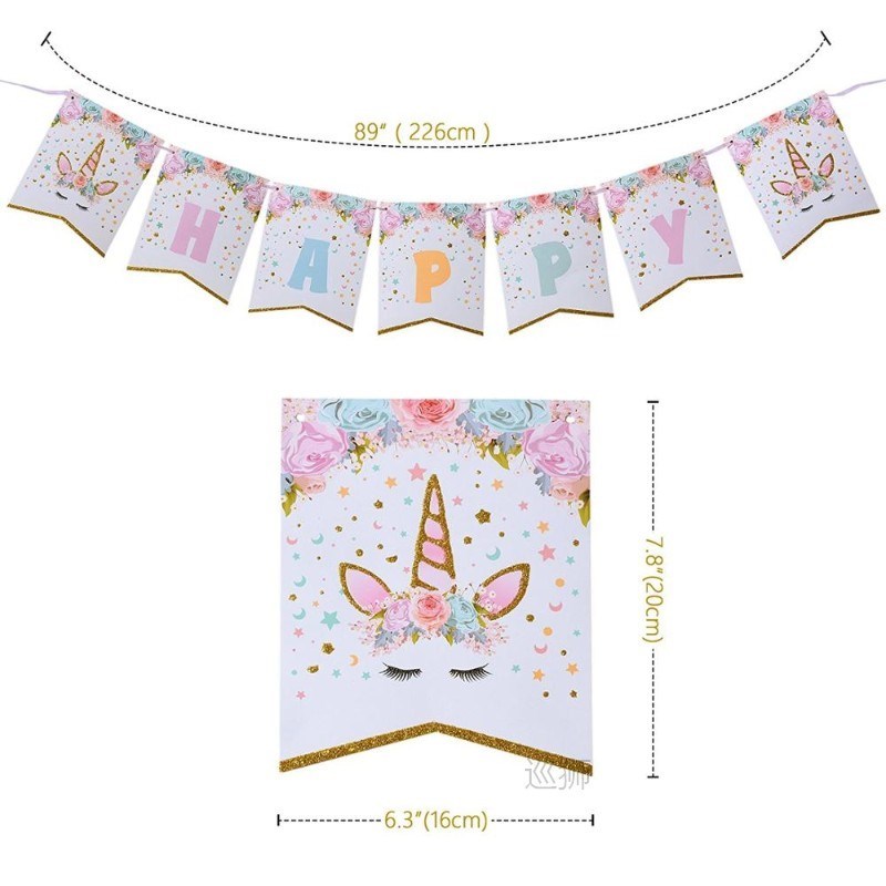 69pcs Unicorn Party Disposable Tableware Set Party Paper Cup