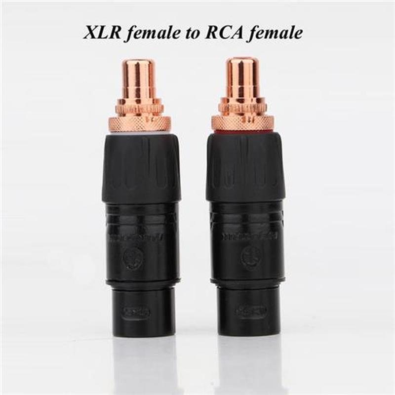 Neutrik XLR to RCA Female Socket Adapter plated Red RCA plug