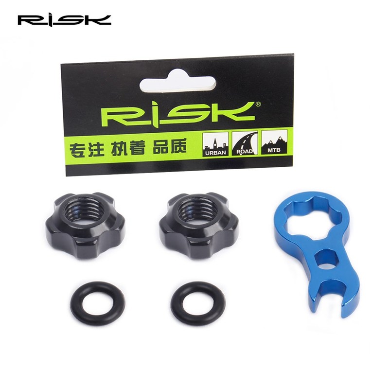 RISK Bicycle Presta Valve Nut With tool set Road Bike MTB Va