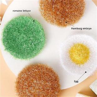 Hamburger Style Dish Towels Soft Pot Brush For Home Kitchen