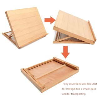 Wooden Drawing Table Portable Sketch Bookshelf Wood Stand De