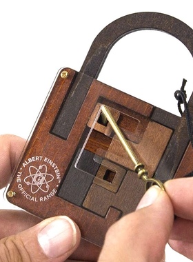 High Difficulty Level IQ Einstein Lock Puzzle Classic Wooden