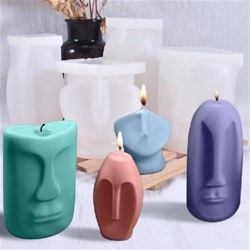 Creative Candle Silicone Casting Die 3D Human Abstract Face