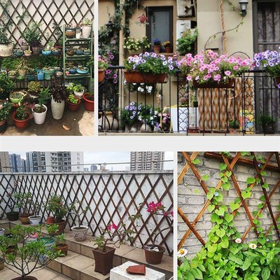 Wooden Fence Carbonized Antiseptic Plant Climb Trellis Suppo