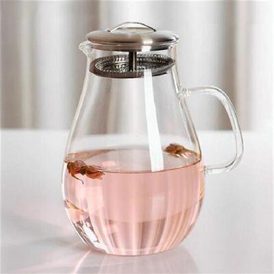 1PC Large round fruit tea strainer heat-resistant glass