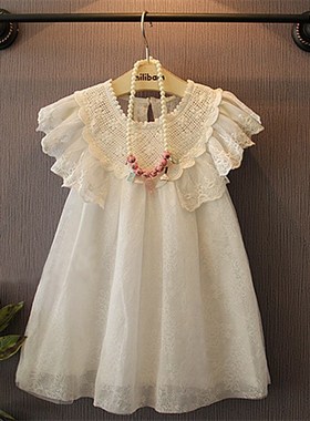 2016 new Summer Girls Kids Fly sleeve super soft delicate l