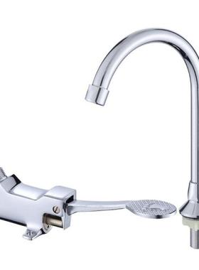 Foot Pedal Control Valve Faucet Kitchen Sink Water Tap Verti