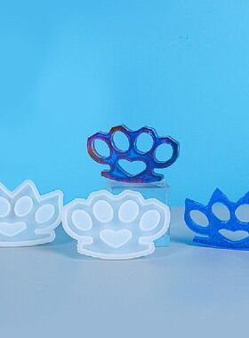 Crystal Epoxy Resin Mold 4 Cavity Knuckle Dusters Casting