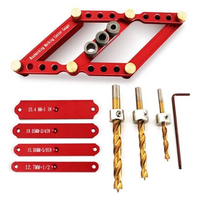 3 In 1 Center Drill Puncher Scriber Round Dowel Puncher Jig