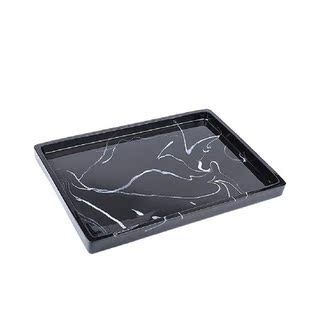 Decorative Tray Marble Style Accessories Decor Rectangle Org