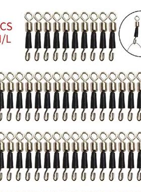 50PCS Fishing Fast Link Hook Connectors Bearing Swivels