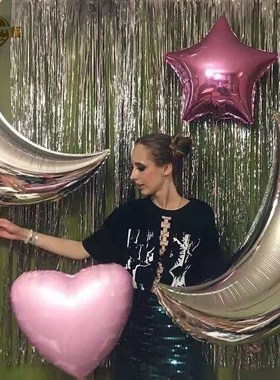 36 inch moon shape aluminum foil balloon birthday party dec