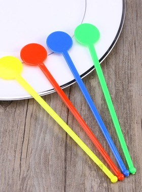 80Pcs Swizzle Sticks Colorful Round Head Acrylic Resuable St