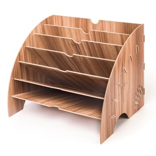 Wooden File Organiser Office Desktop Stationery Expanding Fi