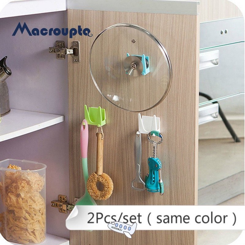 2Pcs/set Wall Housekeeper Plastic Kitchen Pot Pan Cover Shel