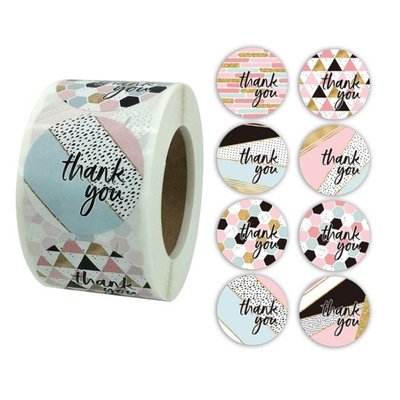 500 Pcs/roll Thank You Sticker Labels Seal Label for Scrapbo