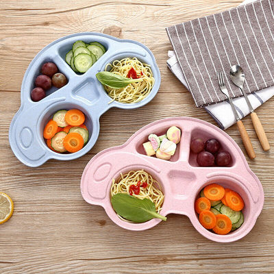 Toddler Infant Baby Dishes Cartoon Car Shape plate Environme