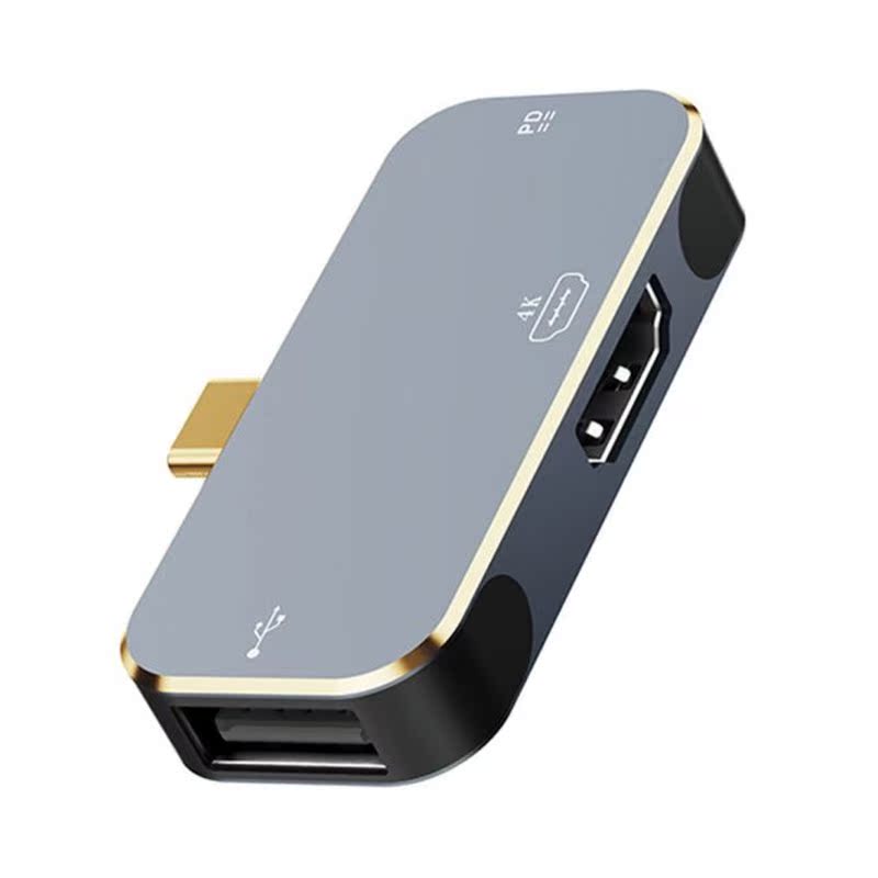 Adapter Type C To HDMI-compatible Three-in-one Adapter Hub B