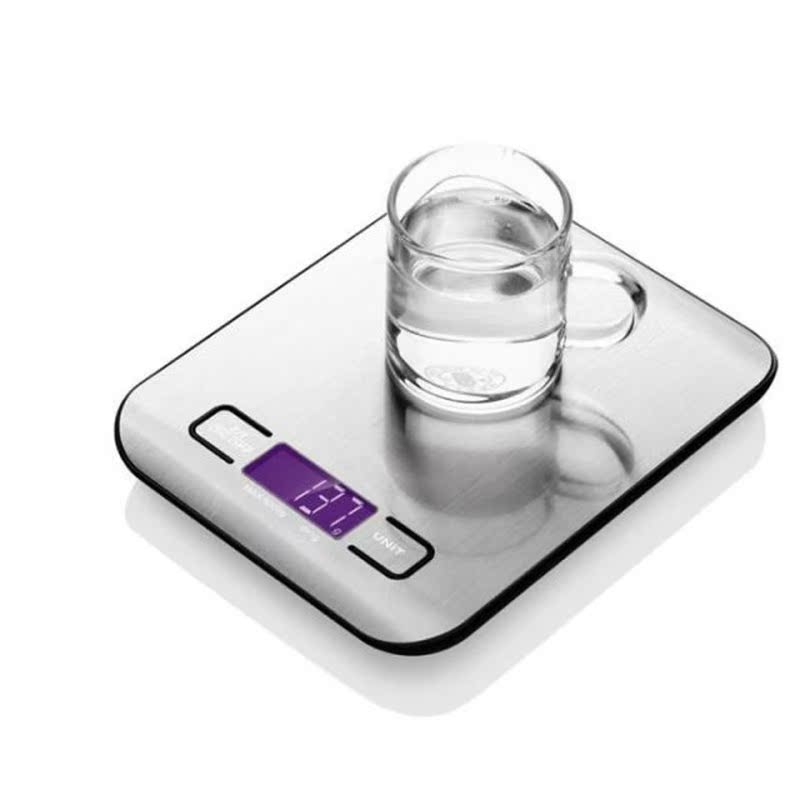 5kg Stainless Steel Electronic Kitchen Scale Slip With Backl