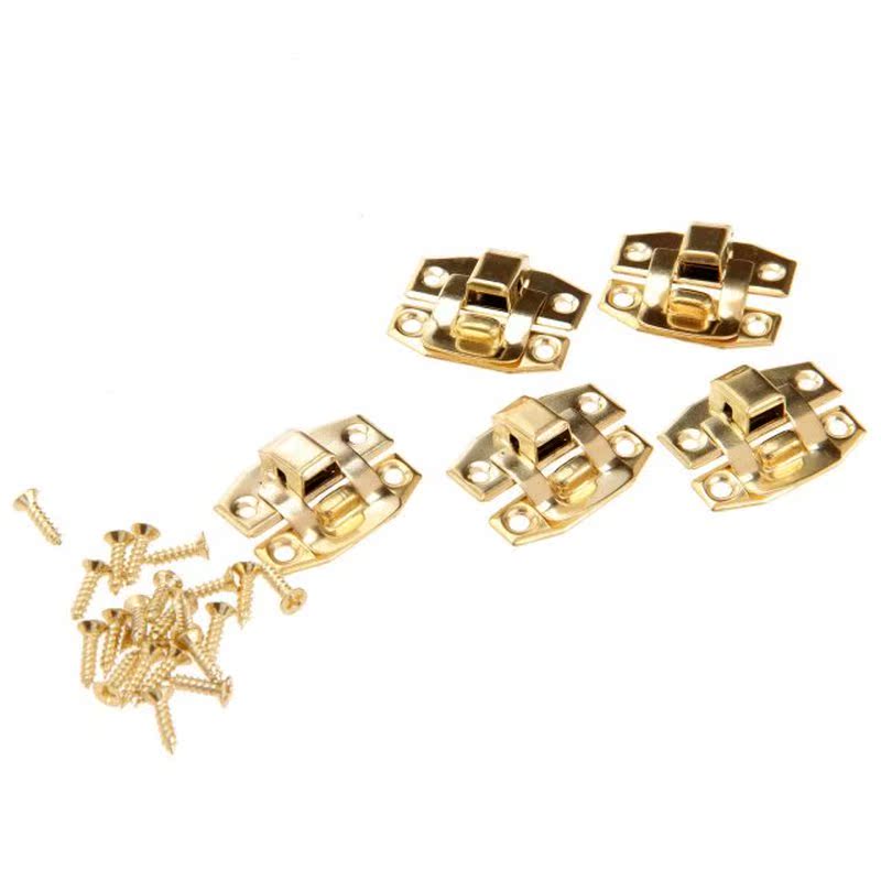 5Pcs 23x20mm Antique Gold Iron Latch Decorative Jewelry Gift