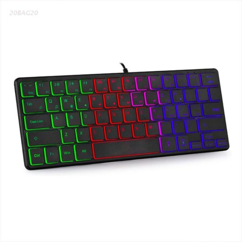 Waterproof  Compact Gaming Keyboard 64 Key Gaming Keyboa