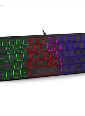 Waterproof  Compact Gaming Keyboard 64 Key Gaming Keyboa