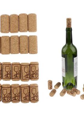 10Pcs/set Wine Stoppers Straight Wood Corks Bottle Plug Bar