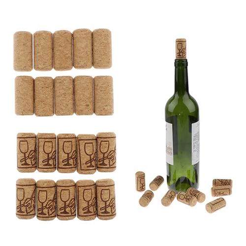 10Pcs/set Wine Stoppers Straight Wood Corks Bottle Plug Bar