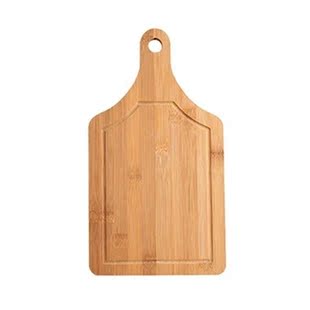 Wooden Chopping Board Fruit Pizza Bread Plate with Handle Ha