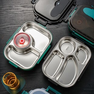 Insulated Lunch Box Stainless Steel Bento Box With Soup Cup