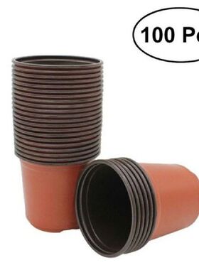 100pcs 4 Inch Planting Pots Plastic  ling Tray Plant
