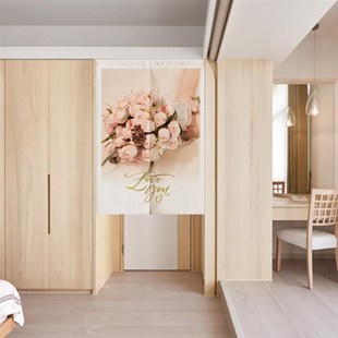 Curtains Doorway Privacy Noren Bathroom Floral-Door Kitchen