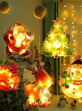 Santa Claus Window Stickers Christmas Atmosphere Window