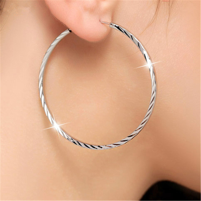 New 925 Sterling Silver Earrings 5CM/3CM Car Flower Fashion