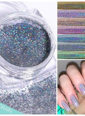1Box Nail Mirror Glitter Powder Metallic Colorful Dust Metal