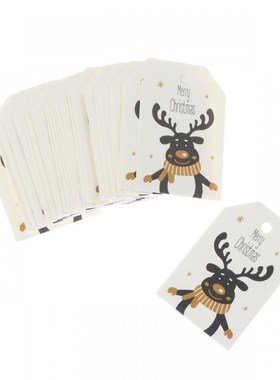 100Pcs DIY Kraft Tags Merry Christmas Labels Gift Wrapping