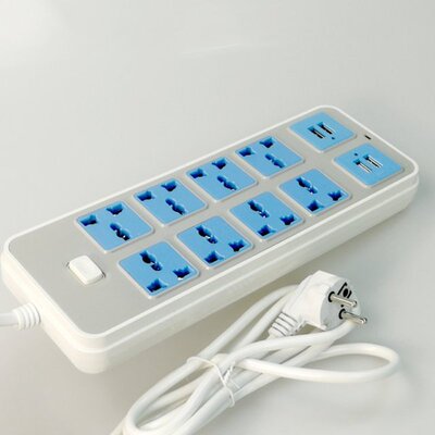 Desk Power Strip Plug 1.8M Extension Socket 4 USB Port Outle
