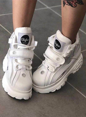 Top Quality Genuine Leather shoes platform london Women Casu