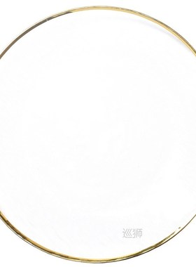 Nordic Glod Charger Glass Dinner Dish Plate Salad Soup Fruit